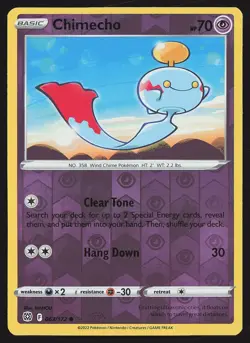 SWSH09: Brilliant Stars Chimecho #063/172 Reverse Holo Pokemon Card - Image 1