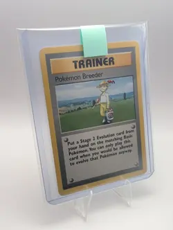 Pokemon Breeder - 76/102 Normal Rare English Base Set Pokemon Card MP - Image 3