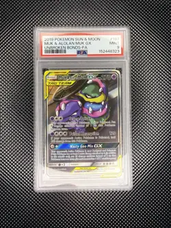 Pokemon Muk & Alolan Muk GX Unbroken Bonds Full Alt Art 197/214 PSA 9 - Image 1
