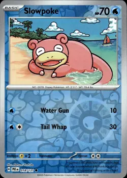SLOWPOKE 018/131 COMMON PRISMATIC EVOLUTIONS POKEMON REVERSE HOLO NM - Image 1