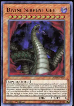Divine Serpent Geh DUPO-EN047 Ultra Rare Duel Power Yu-Gi-Oh Near Mint - Image 1