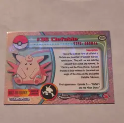 Topps Chrome TV Animation Edition Clefable #36 Holo English Pokemon Card - Image 2