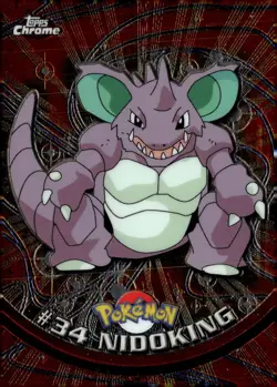 Pokemon Card -Nidoking 2000 Topps Chrome TV Animation Edition #34 - Image 1