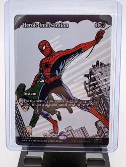 Heroic Intervention Non-Foil Spider-Man Magic Borderless Extended Art - Image 1