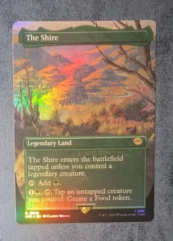 MTG * FOIL EXTENDED ART * Lord Of The Rings Rare THE SHIRE NM - Image 1