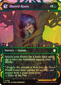 Shared Roots Foil Borderless Secrets of Strixhaven NM MTG - Image 1