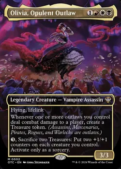 MTG Olivia, Opulent Outlaw - Foil - Borderless, NM-Mint, English Commander: Outl - Image 1
