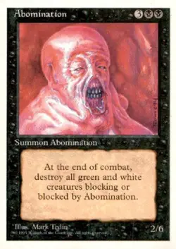 Abomination Uncommon Fourth Edition Magic: The Gathering Near Mint - Image 1