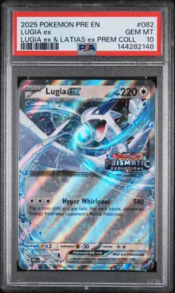 2025 POKEMON PRE EN-PRISMATIC EVOLUTIONS #082 LUGIA EX PSA 10 - Image 1