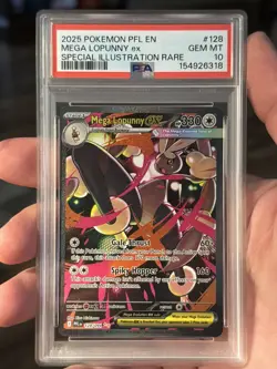 2025 POKEMON PFL EN-PHANTASMAL FLAMES #128 MEGA LOPUNNY EX PSA 10 - Image 3