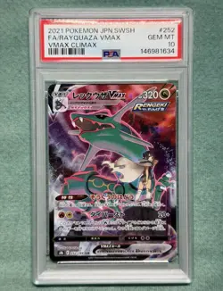 Pokemon Rayquaza VMAX 252/184 Japanese Holo Character Super Rare S8b PSA 10 2021 - Image 1
