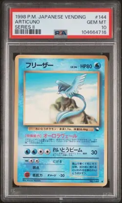 1998 Pokemon Japanese Articuno Vending Series 2 Glossy PSA 10 GEM MINT - Image 1