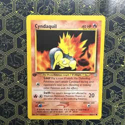 Pokemon TCG Cyndaquil Neo Genesis 1st Edition Common 40 HP 56/111_ - Image 1