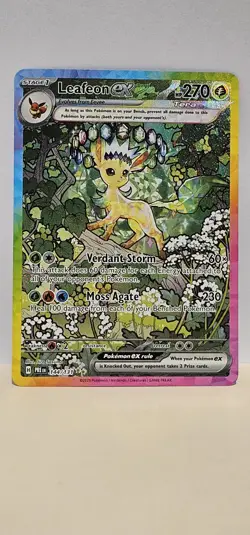 Pokemon Leafeon ex 144/131 SV Prismatic Evolutions SIR Full Art Holo EN - Image 1