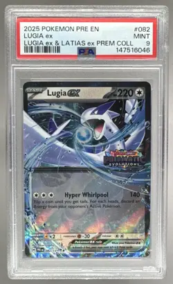 147516046 Lugia ex 2025 Pokemon Latias ex Premium Promo #082 PSA 9 - Image 1