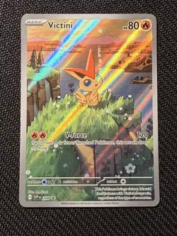 Pokemon Victini SVP208 Scarlet & Violet Promo Full Art Holo English NM - Image 3