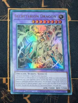 YUGIOH Secreterion Dragon (DUAD-EN037) Ultra Rare 1st Edition Near Mint - Image 1