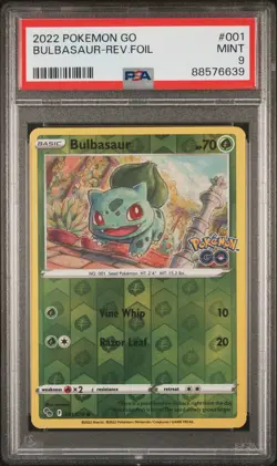 2022 Pokemon Go 001 Bulbasaur Reverse Holo - PSA 9 - Image 1