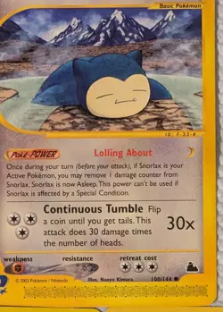 *Snorlax Special* Pokemon TCG 3-Card Lot-Skyridge+Jungle+Base Set 2 - Image 5