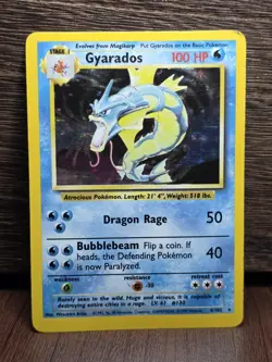 Pokemon TCG Gyarados 006/102 Base Set Unlimited Holo WOTC VTG 1999 MP - Image 1