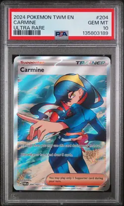 Pokemon Twilight Masquerade Carmine 204 PSA 10 - Image 1