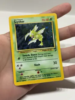 Pokemon TCG Scyther 17/130 Base Set 2 Holo - Near Mint NM - Image 2