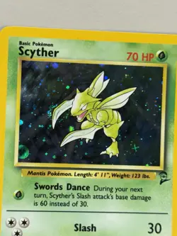 Pokemon TCG Scyther 17/130 Base Set 2 Holo - Near Mint NM - Image 3