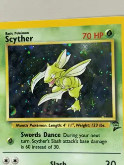 Pokemon TCG Scyther 17/130 Base Set 2 Holo - Near Mint NM - Image 4