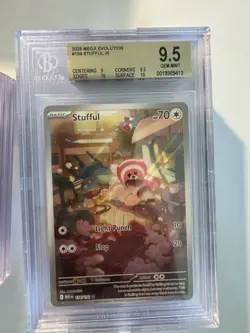 2025 POKEMON MEG EN-MEGA EVOLUTION ILLUSTRATION RARE #154 STUFFUL PSA 10 BGS 9.5 - Image 1