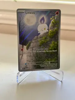 Pokemon Litwick 101/086 Illustration Rare Sv: White Flare Full Art LP/NM+ - Image 1