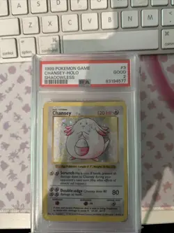 Pokemon PSA 2 Chansey 3/102 Holo Rare Shadowless Base Set Good - Image 1