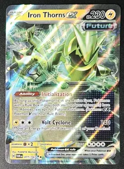 Iron Thorns EX 077/167 2024 Pokemon SV06 Twighlight Masquerade Double Rare Holo - Image 1