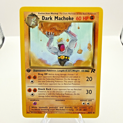 NM Pokemon 1st Edition Team Rocket Dark Machoke 40/82 - Image 1