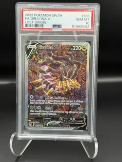 Pokemon 2022 Giratina V 186/196 Alt Art Lost Origin GEM MINT PSA 10 - Image 1