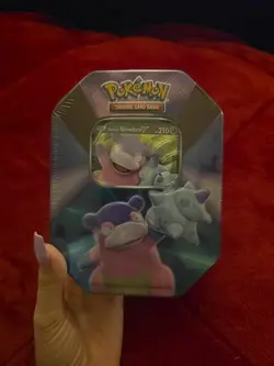 Pokemon TCG: 2021 - V Forces - Galarian Slowbro V Tin - Factory Sealed - Image 1