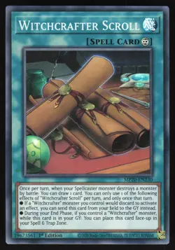 Witchcrafter Scroll - MP20-EN230 - Super Rare - 1st Edition Yugioh - Image 1