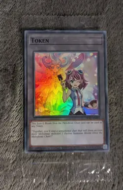YUGIOH ZUZU & BLOOM DIVA THE MELODIOUS CHOIR TOKEN SUPER RARE TKN5-EN003 - Image 1