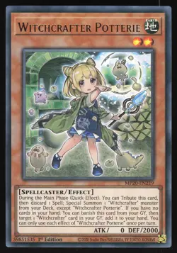 Witchcrafter Potterie - MP20-EN219 - Ultra Rare - 1st Edition Yugioh - Image 1