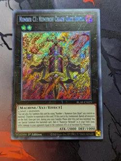 Yugioh NUMBER C1 NUMERON CHAOS GATE SUNYA BLAR-EN021 Secret Rare 1st Ed - VLP - Image 1