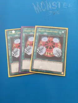 YUGIOH 3x Ultra Rare Silent Graveyard DUDE-EN042 1st Edition - Image 1