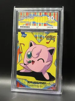 *POP 2* ACE 10 Jigglypuff 6 Of 10 Stick Ons 2000 Topps Series 2 Pokemon NOT PSA - Image 1