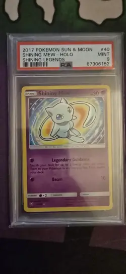 2017 Pokemon Sun & Moon Shining Legends #40 Shining Mew-Holo PSA 9 - Image 1