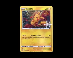 Pokemon Holiday Calendar Pikachu SWSH153 Black Star Holo Promo NM - Image 1