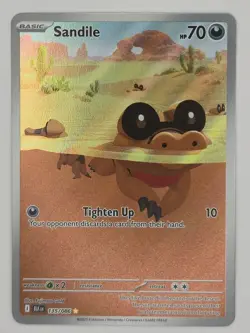 Sandile 135/086 Full Art Illustration Rare Black Bolt Pokemon TCG NM - Image 1