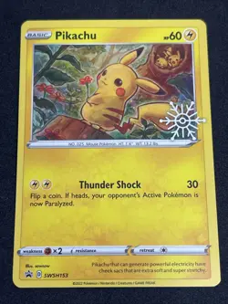 Pokemon GALAXY PIKACHU SWSH153 HOLO BLACK STAR PROMO HOLIDAY CALENDAR 2022 LP - Image 2