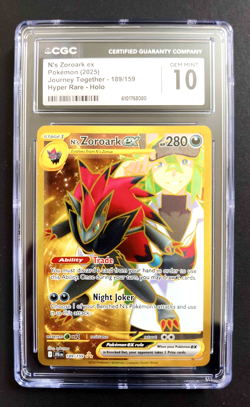 Pokemon Card - N's Zoroark Journey Together Hyper Rare Holo CGC 10 - Image 1