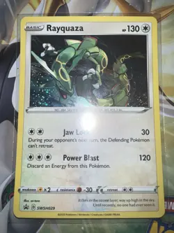 Pokemon TCG Rayquaza - SWSH029 Sword & Shield Black Star Promo NM W/Swirl - Image 1