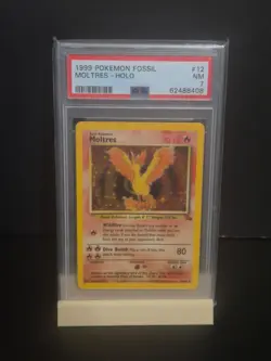 Moltres 12/62 Fossil Holo Rare Vintage Pokemon TCG WOTC PSA 7 - Image 1