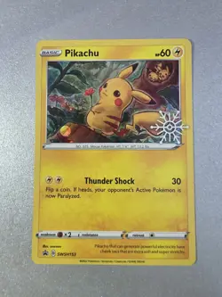 Pokemon Pikachu Holiday Calendar Black Star Holo Promo SWSH153 NM - Image 1