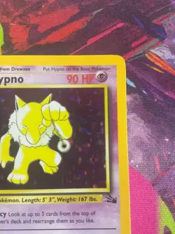 Hypno Pokemon TCG Holo Card 8/62 Fossil Set Rare WOTC NM - Image 2